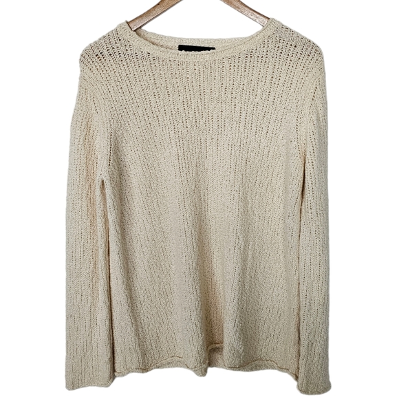 Jenni Kayne Silk Wool Sweater Knit Cream Size Small - Picture 5 of 10